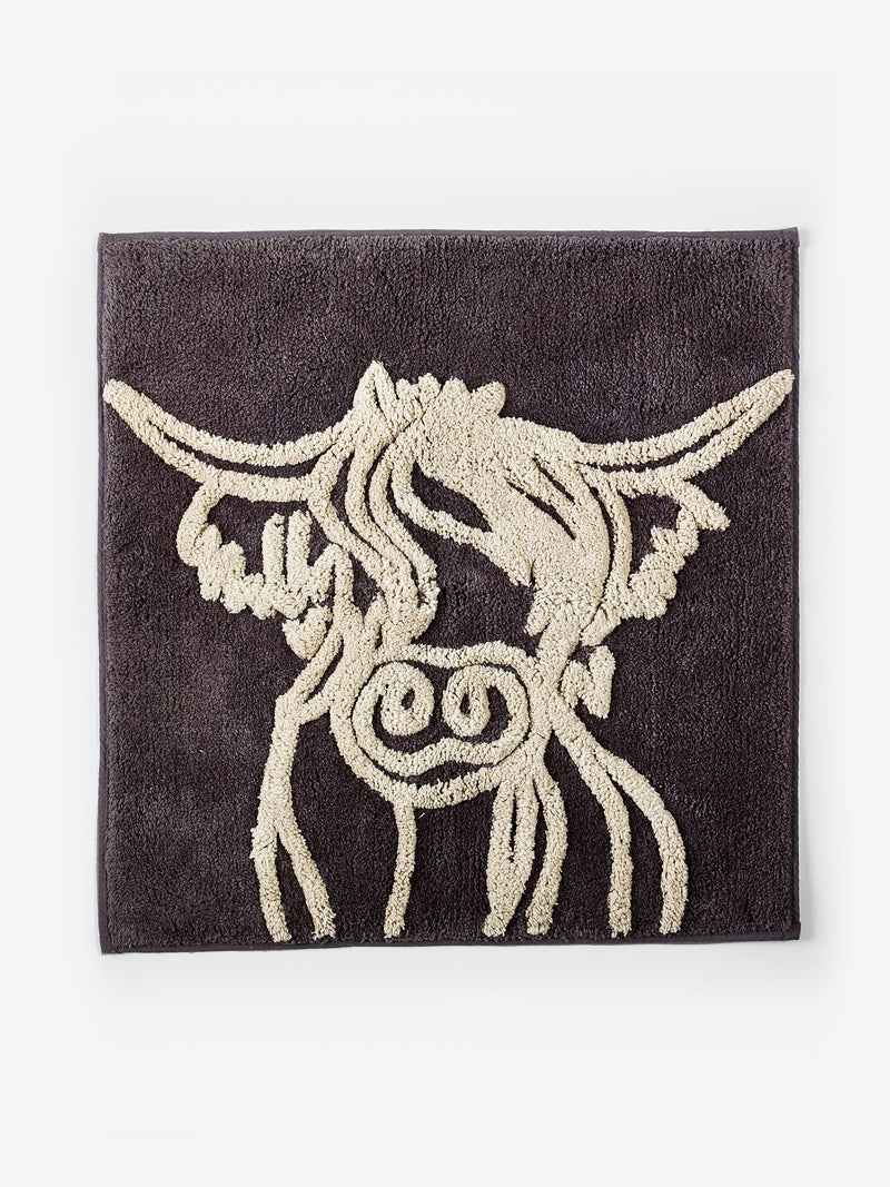 Hamish charcoal grey cotton bath mat, UK version