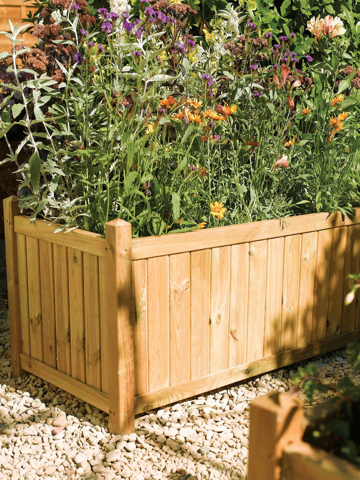 Rowlinson rectangular garden planter 141L, imported from the UK