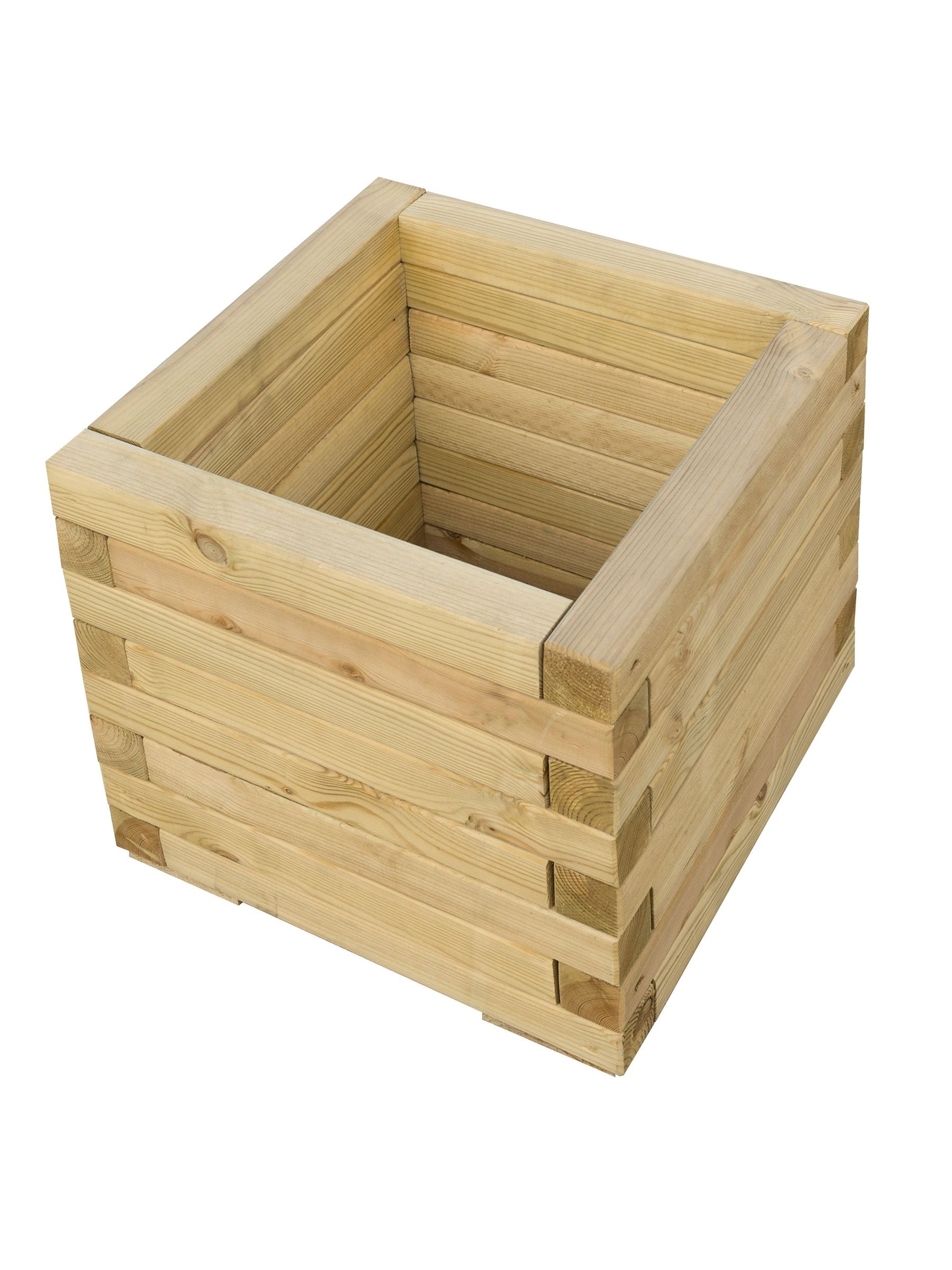 Rowlinson natural square patio garden planter 37x40x40cm - British product