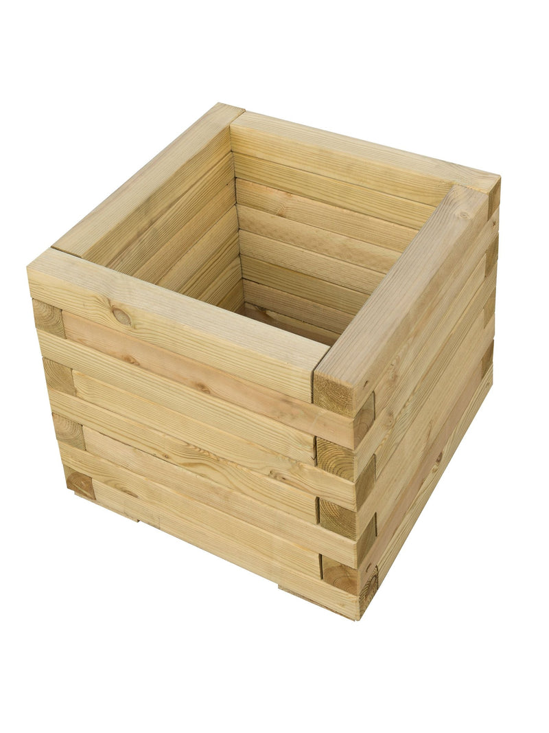 Rowlinson natural square patio garden planter 37x40x40cm - British product