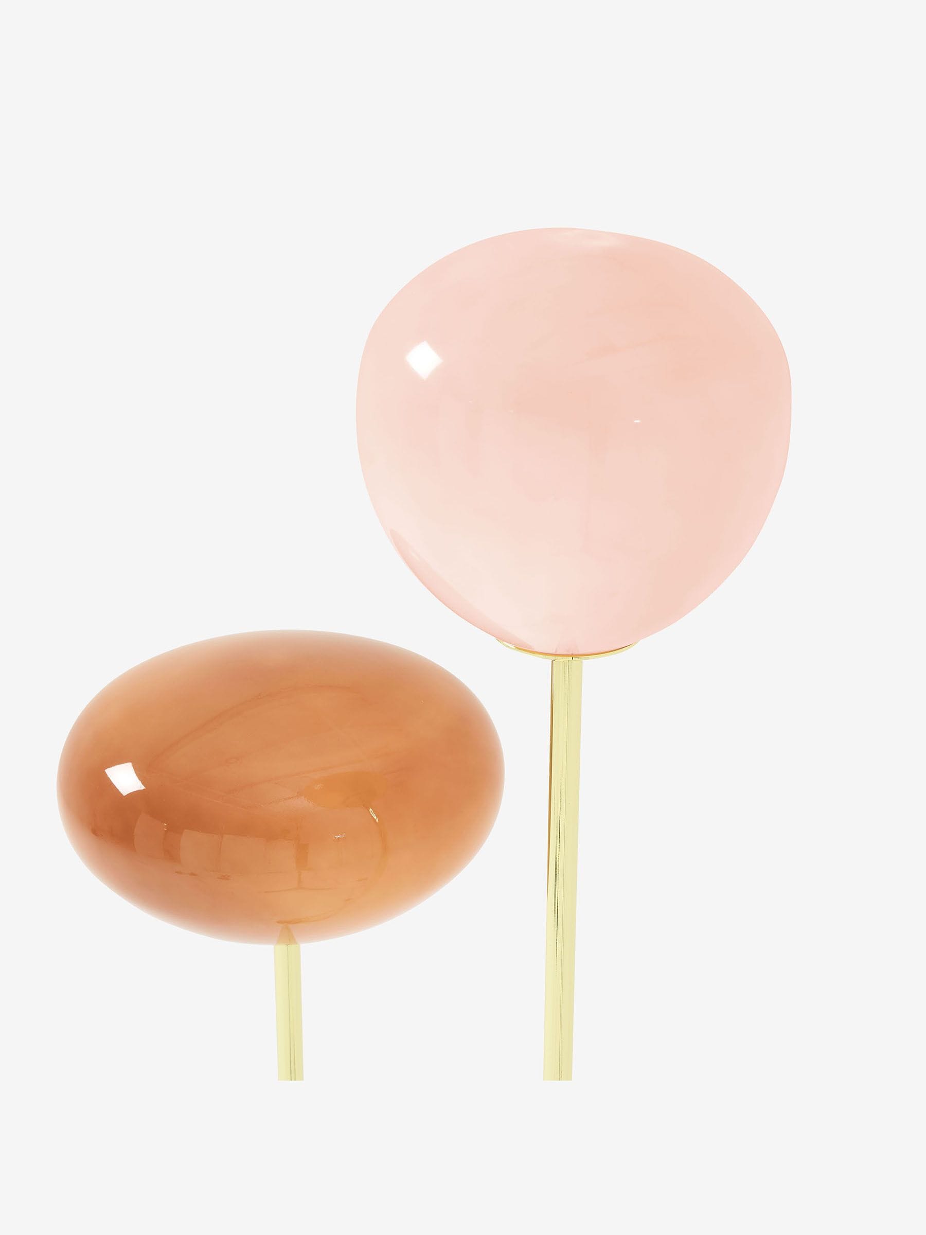 MADE.COM brass and pink floor lamp (British brand)