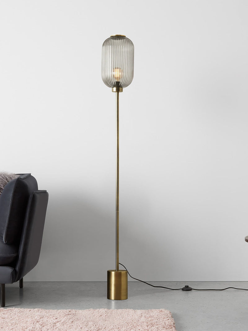MADE.COM Grey Briz floor lamp, imported from the UK
