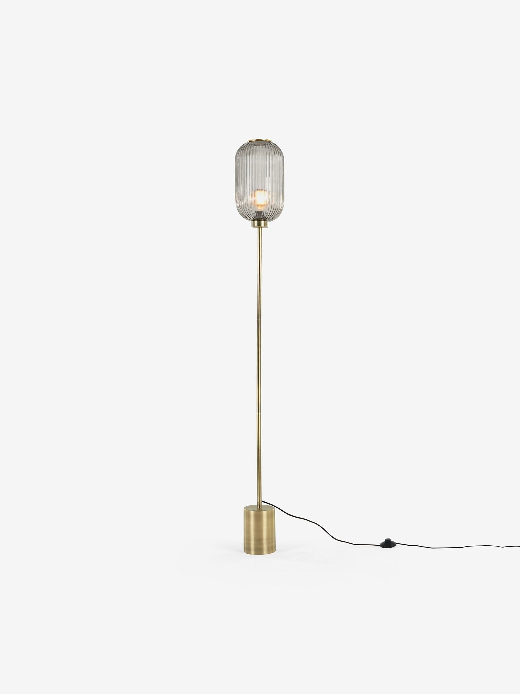 MADE.COM Grey Briz floor lamp, imported from the UK