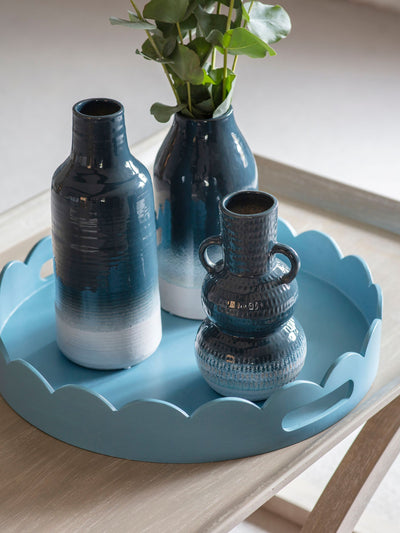 Next Laura Ashley Blue Laneham Stoneware Vase- Buy online at McGrocer