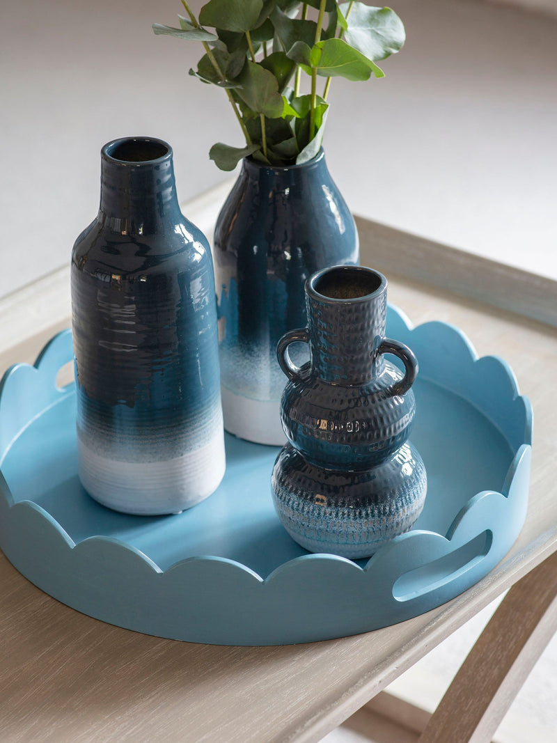 Laura Ashley Blue Laneham Stoneware Vase