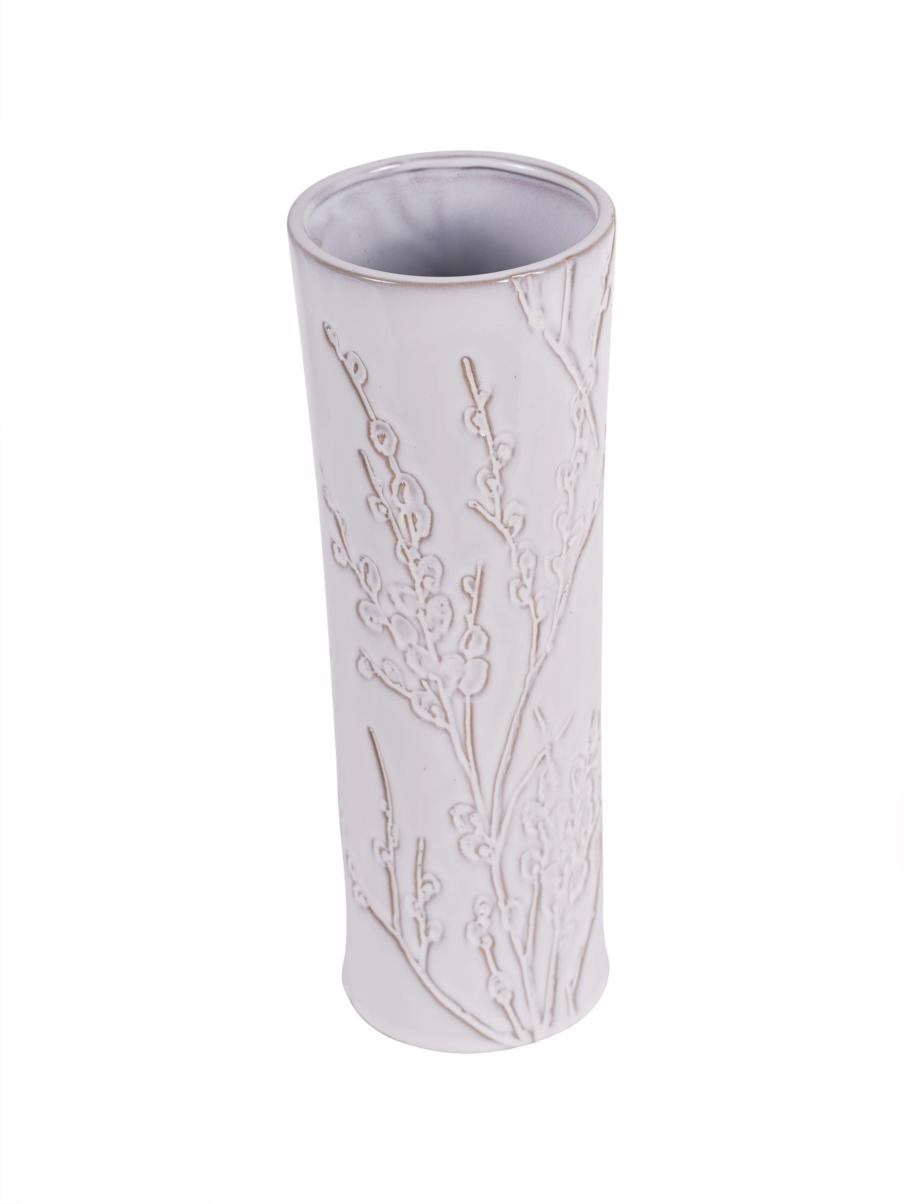 Laura Ashley Pussywillow Antique White Stoneware Vase, UK version