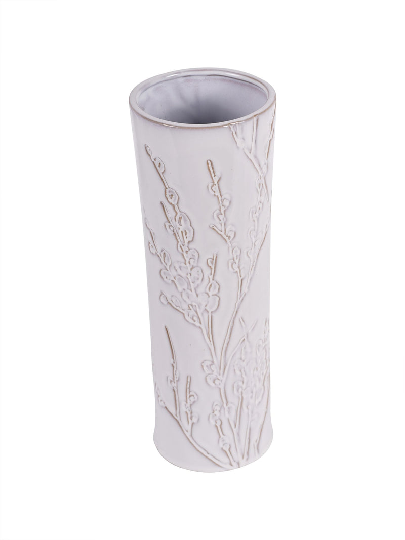Laura Ashley Pussywillow Antique White Stoneware Vase, UK version