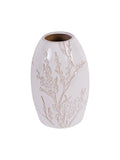 Laura Ashley White Pussywillow Antique White Stoneware Vase, UK version