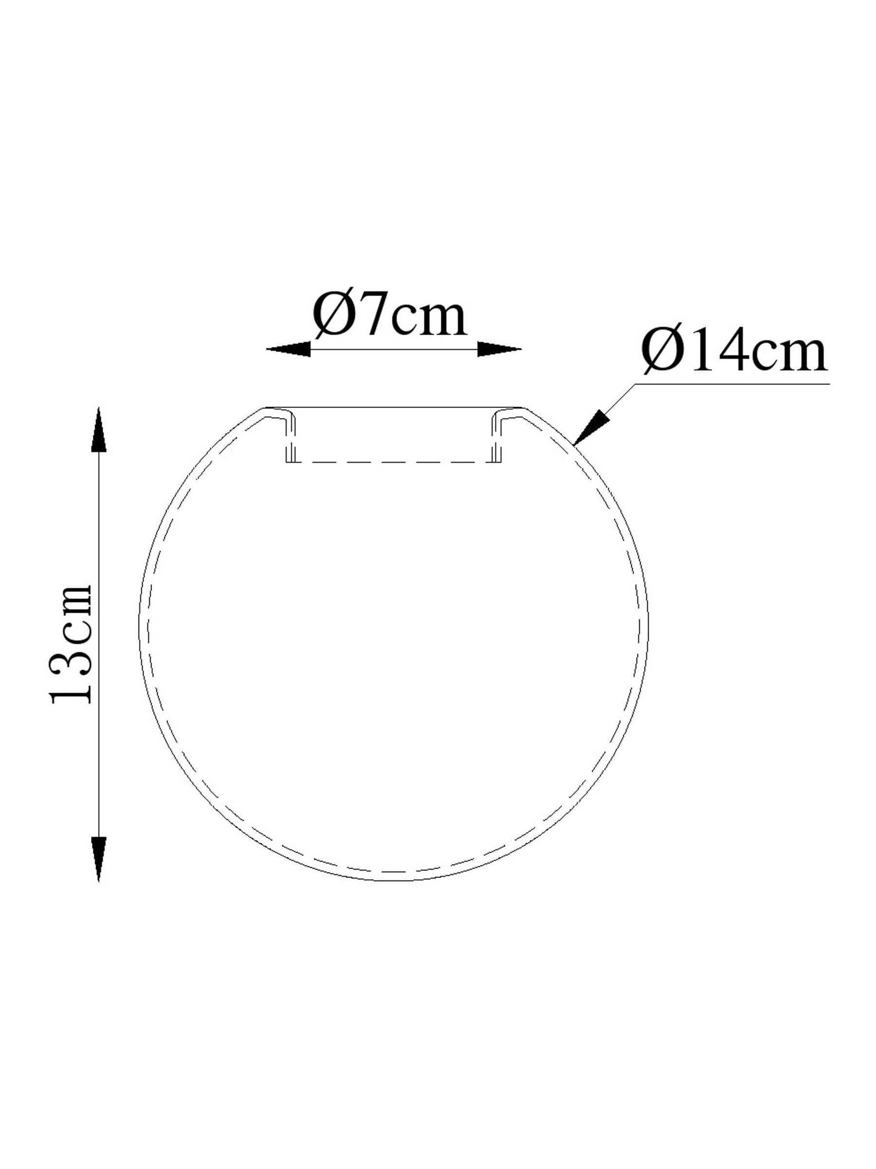 Aston smoke grey glass spare part 13cm - British product
