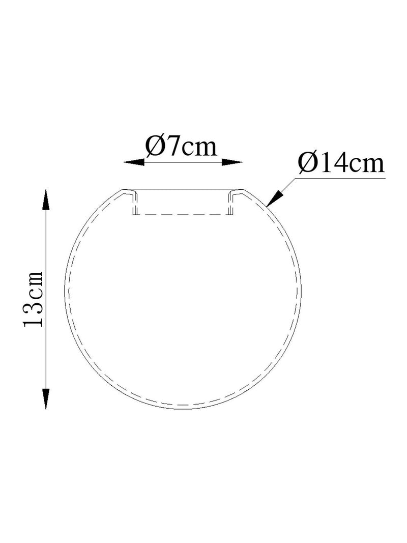 Aston smoke grey glass spare part 13cm - British product