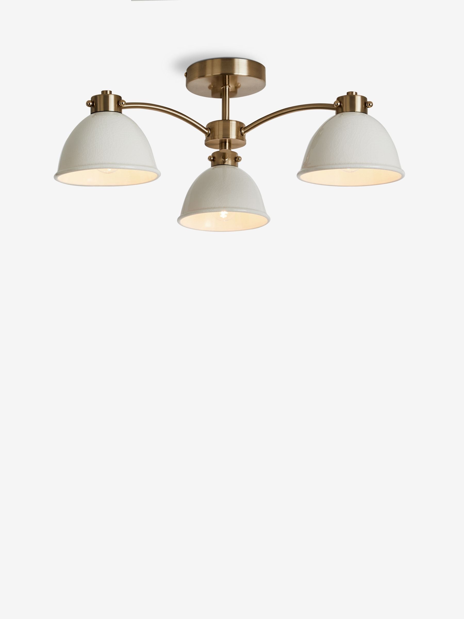 Cream Beckley spare glass shade for ceiling light - British product