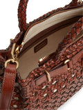Tommy Hilfiger brown braided leather tote bag 33cm - British product