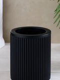 Black Resin Ribbed Bin