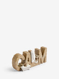 Natural Hamish resin word block Highland cow - British product