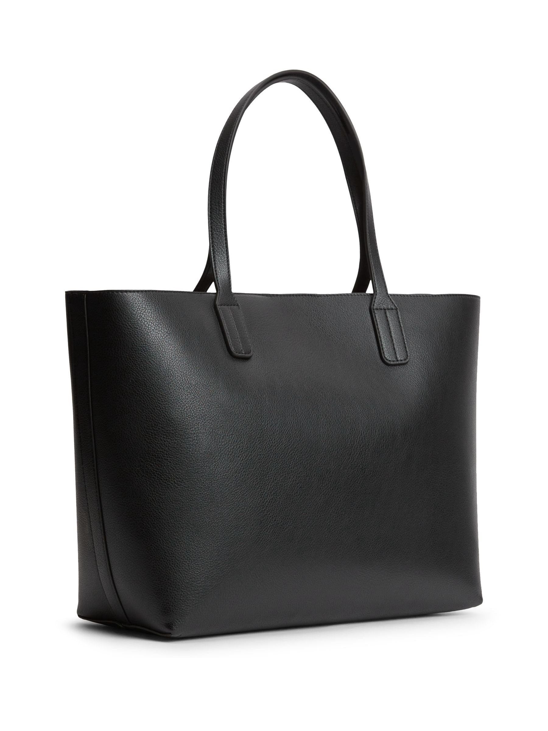 Tommy Hilfiger black monogram tote bag, imported from the UK