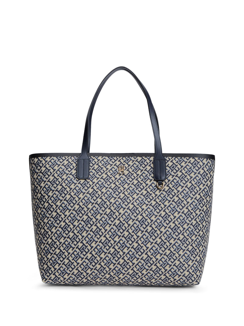 Tommy Hilfiger monogram jacquard tote bag 11L, imported from the UK