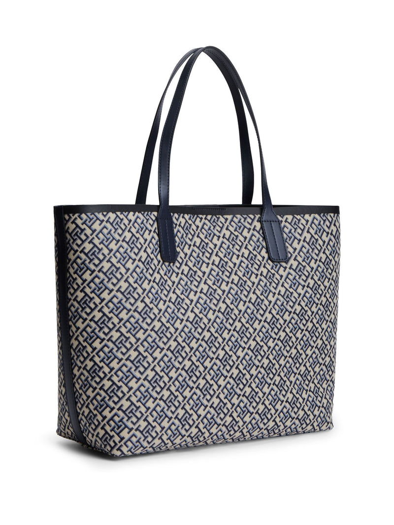 Tommy Hilfiger monogram jacquard tote bag 11L, imported from the UK