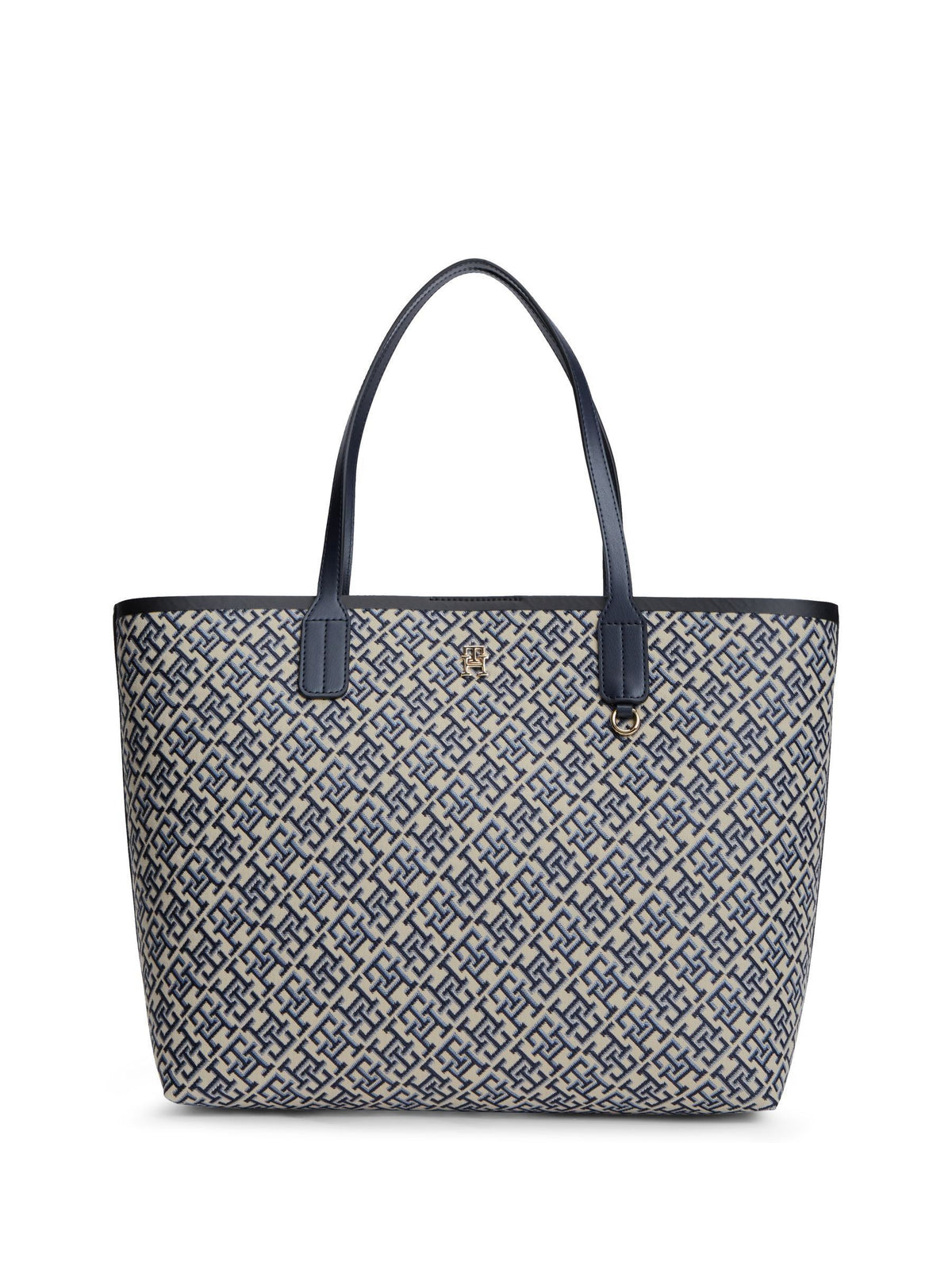 Tommy Hilfiger monogram jacquard tote bag 11L, imported from the UK