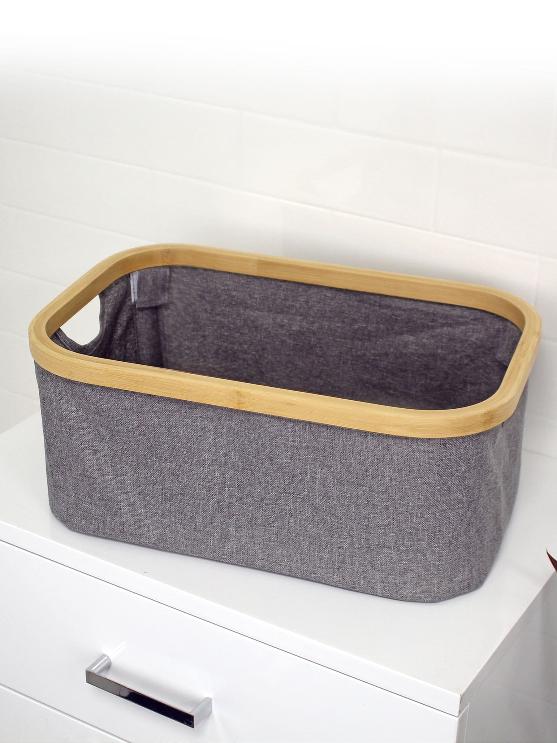 Showerdrape grey Cotswold storage basket - British product