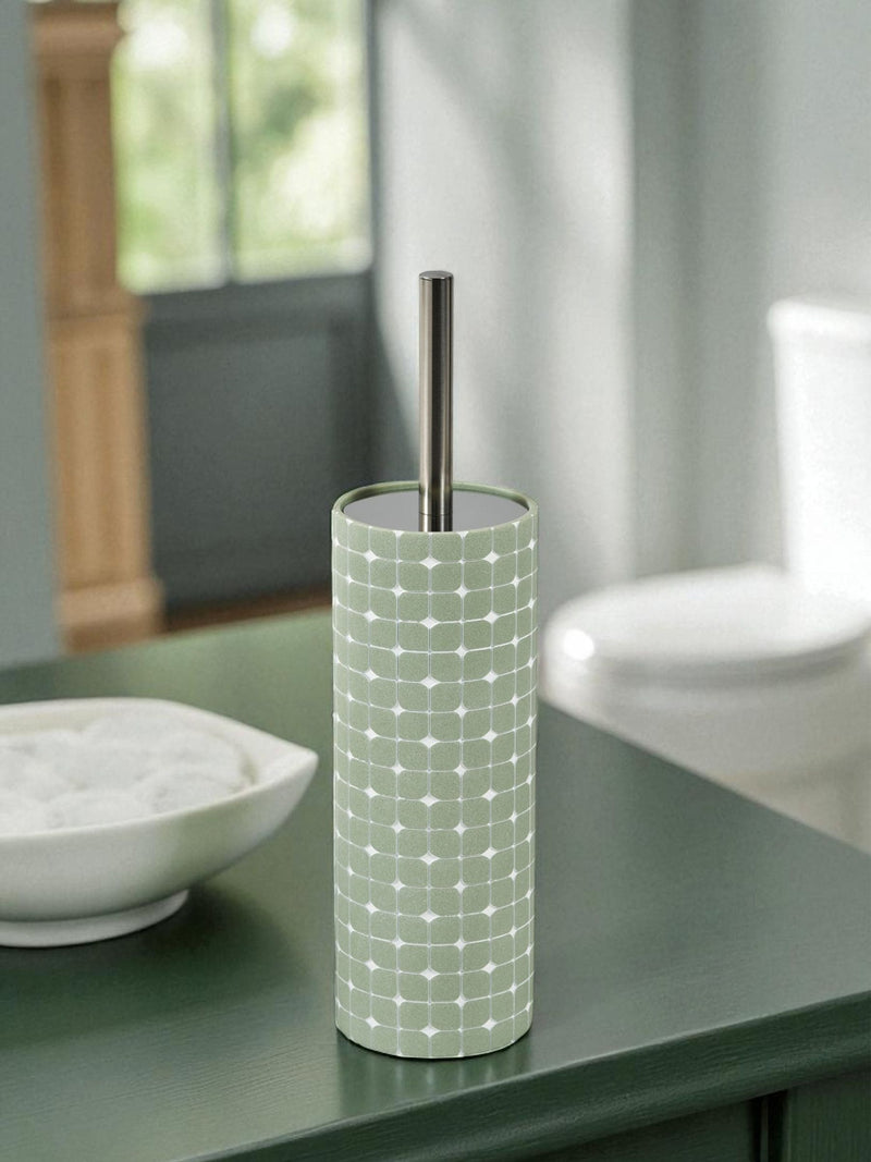 Showerdrape Pistachio Mosaica Toilet Brush and Holder