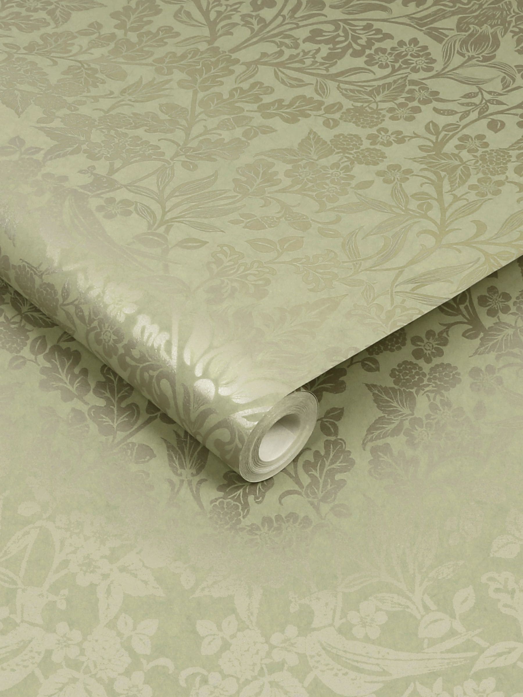 Graham & Brown Sage Hartley Damask wallpaper 10m roll (British brand)
