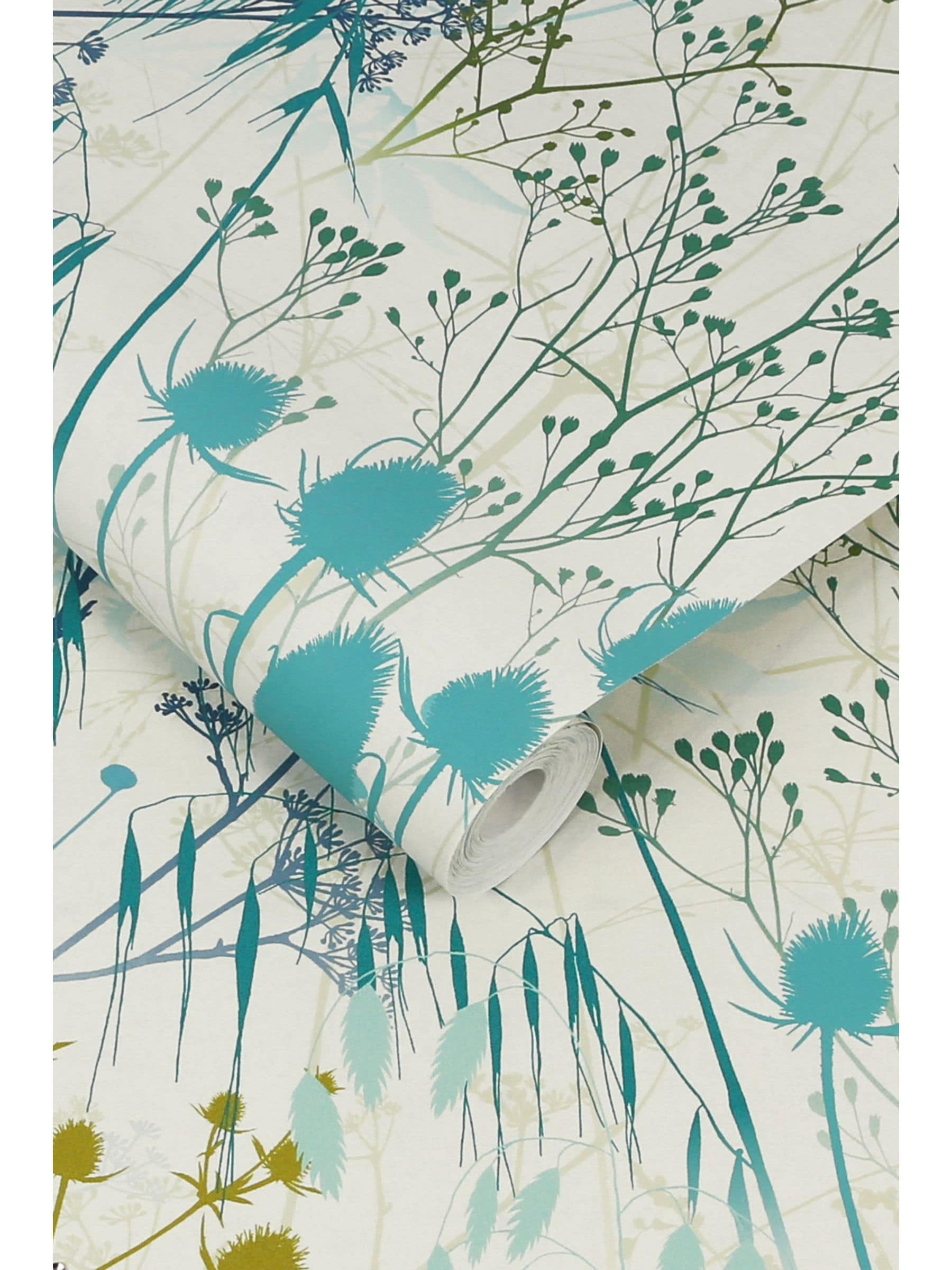 Clarissa Hulse Summer Border Verdigris wallpaper 10m, imported from the UK