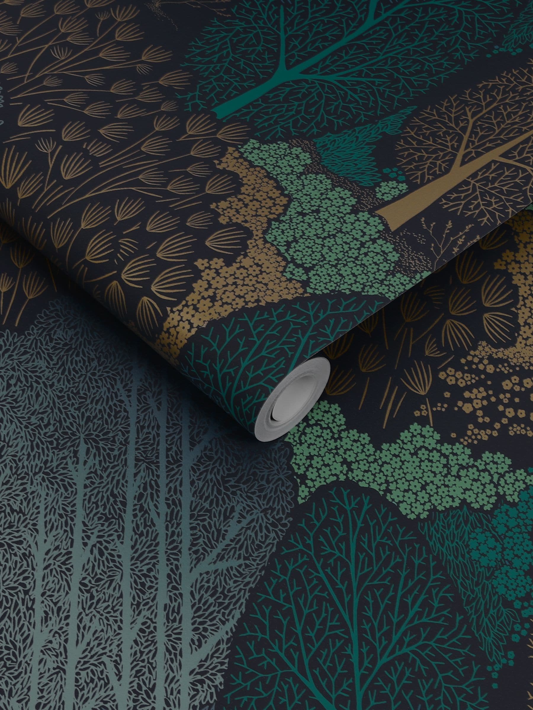 Graham & Brown Navy Scandiscape wallpaper 10m - British product