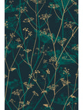 Clarissa Hulse Wild Chervil Kingfisher Gold wallpaper 10M, imported from the UK