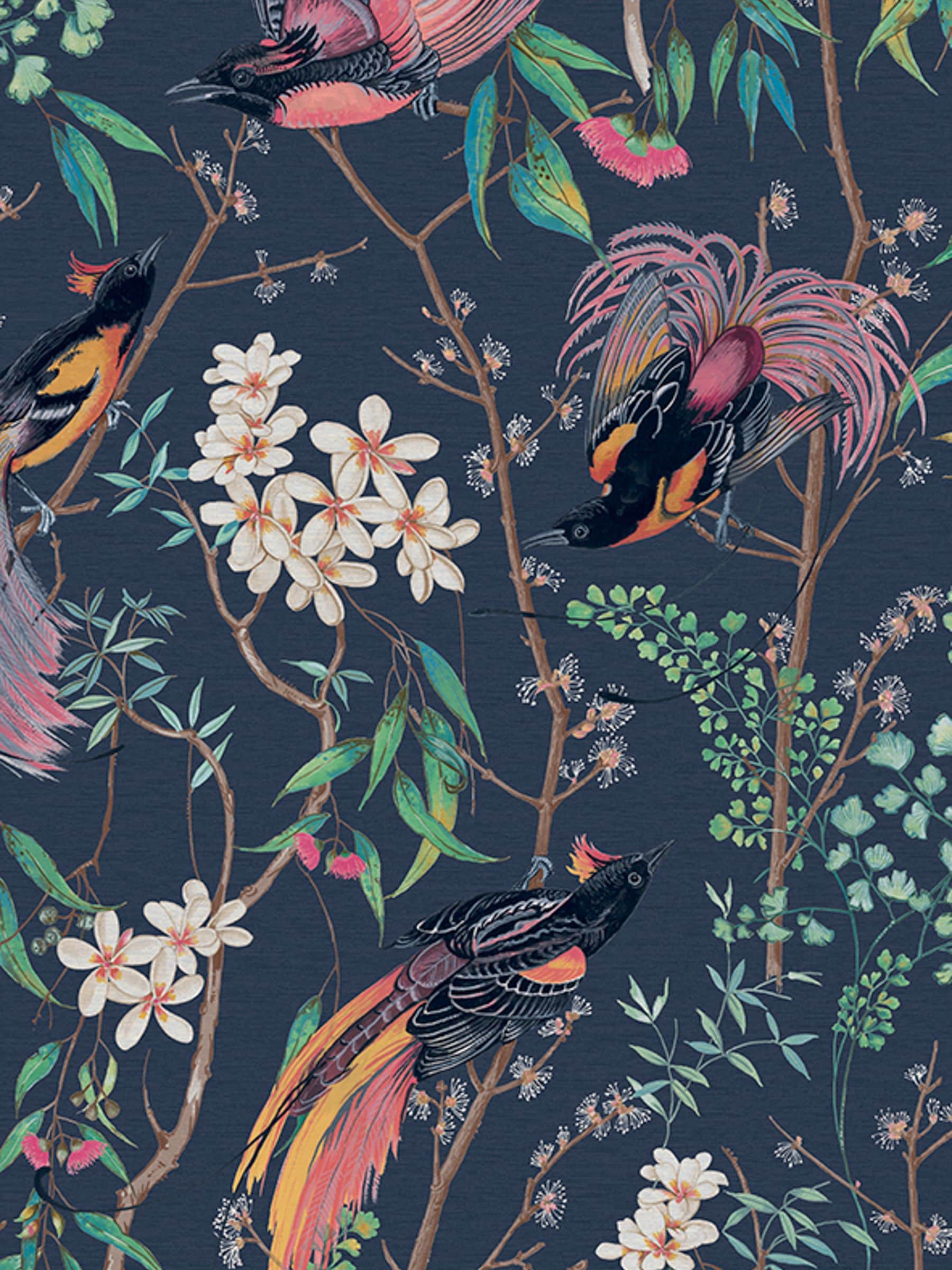 Graham & Brown Night Clavering Birds wallpaper 10M, imported from the UK