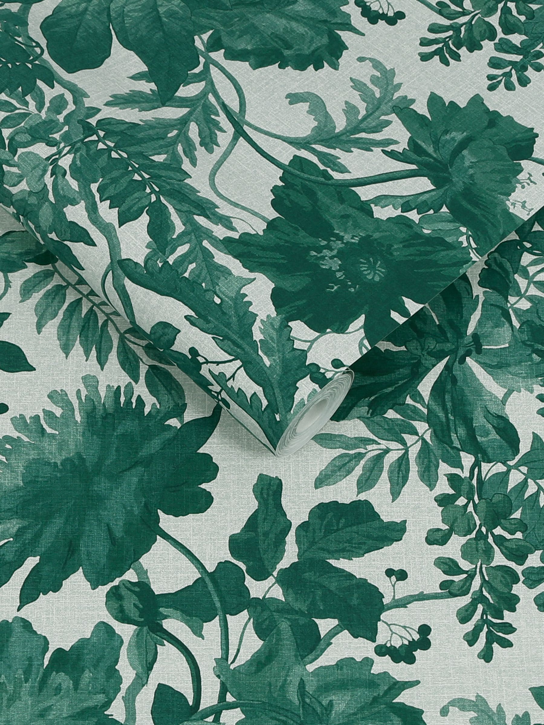 Graham & Brown Enzia emerald green wallpaper 10m (British brand)