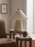 MADE.COM cream Lila pleated table lamp 52cm - British product