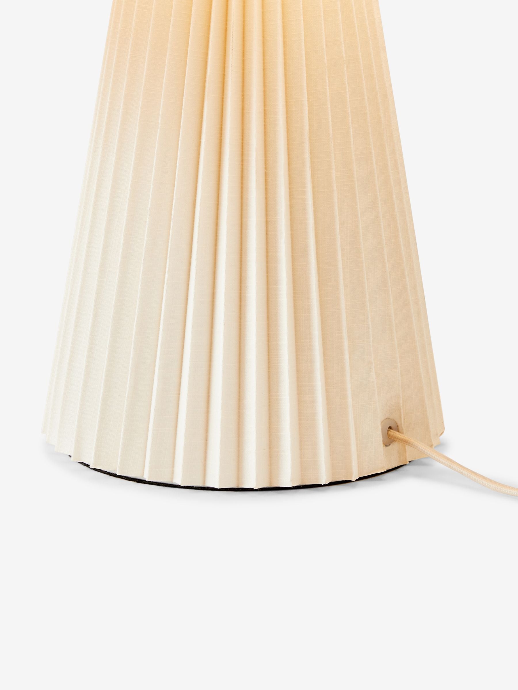 MADE.COM cream Lila pleated table lamp 52cm - British product