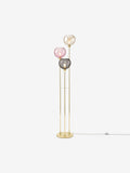 MADE.COM Ilaria pink floor lamp brass base - British product