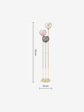 MADE.COM Ilaria pink floor lamp brass base - British product
