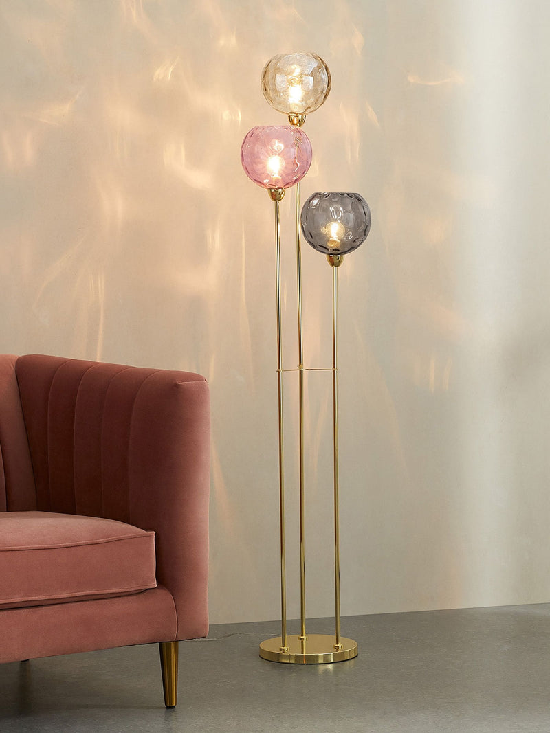 MADE.COM Light Pink Ilaria Floor Lamp