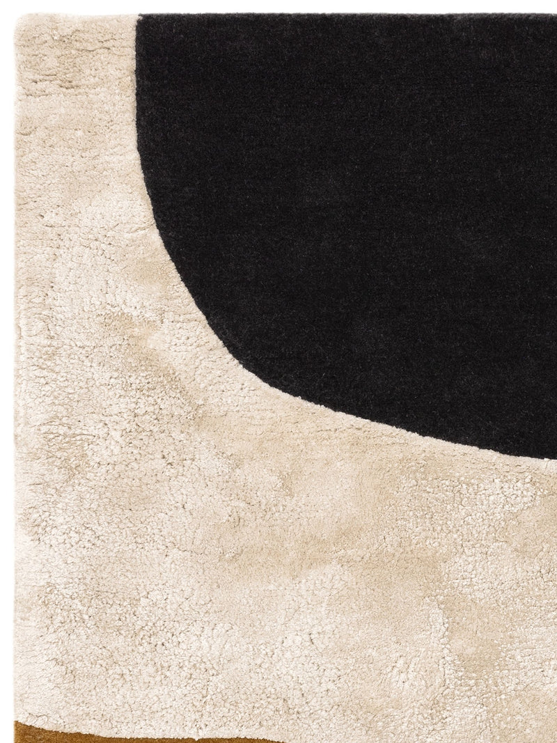 Asiatic Rugs Matrix Ochre Signature Rug geometric wool blend, imported from the UK