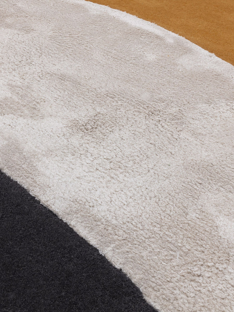 Asiatic Rugs Matrix Ochre Signature Rug geometric wool blend, imported from the UK