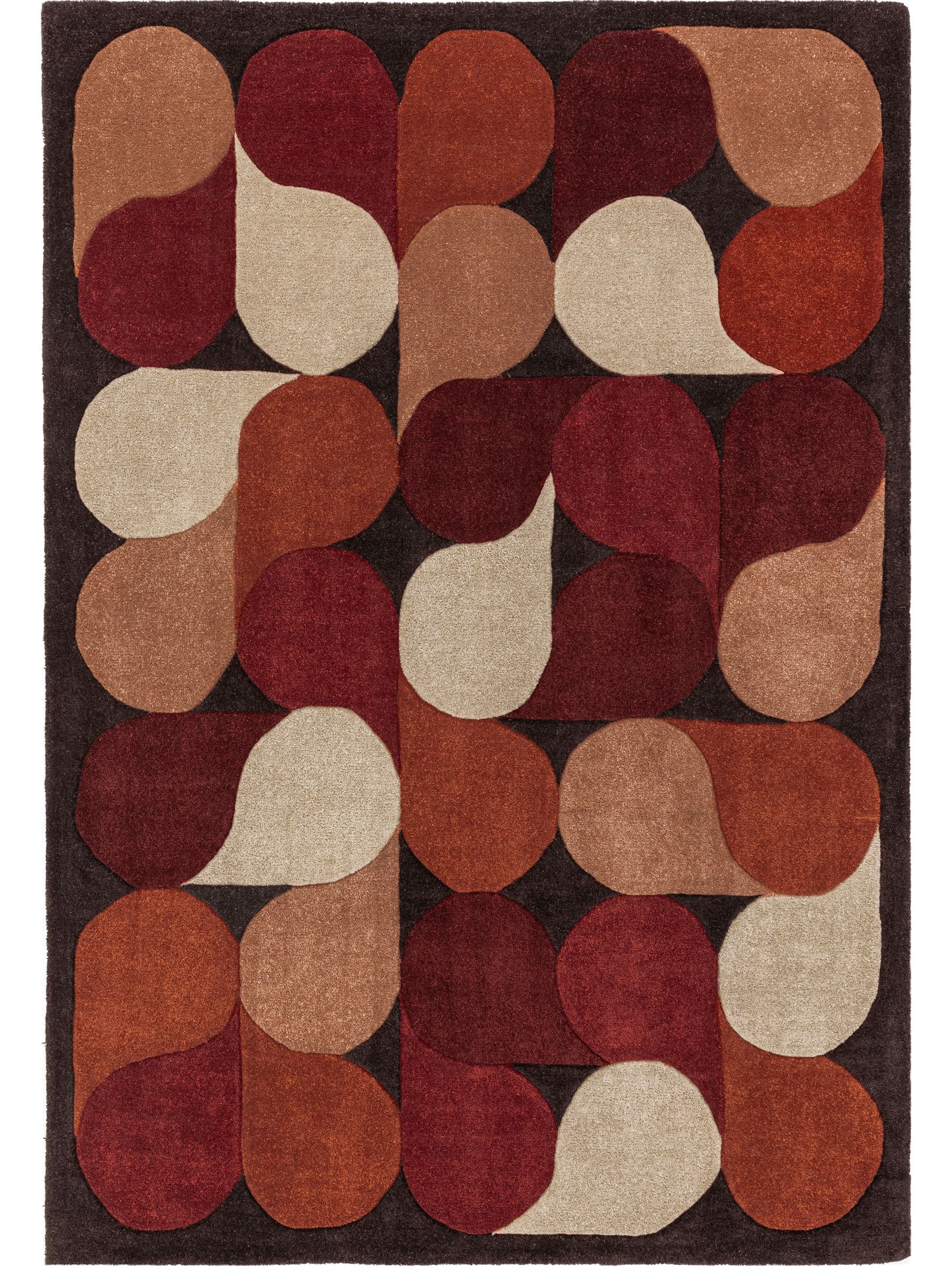 Asiatic Rugs Red Romy Jive rug hand tufted polyester, imported from the UK