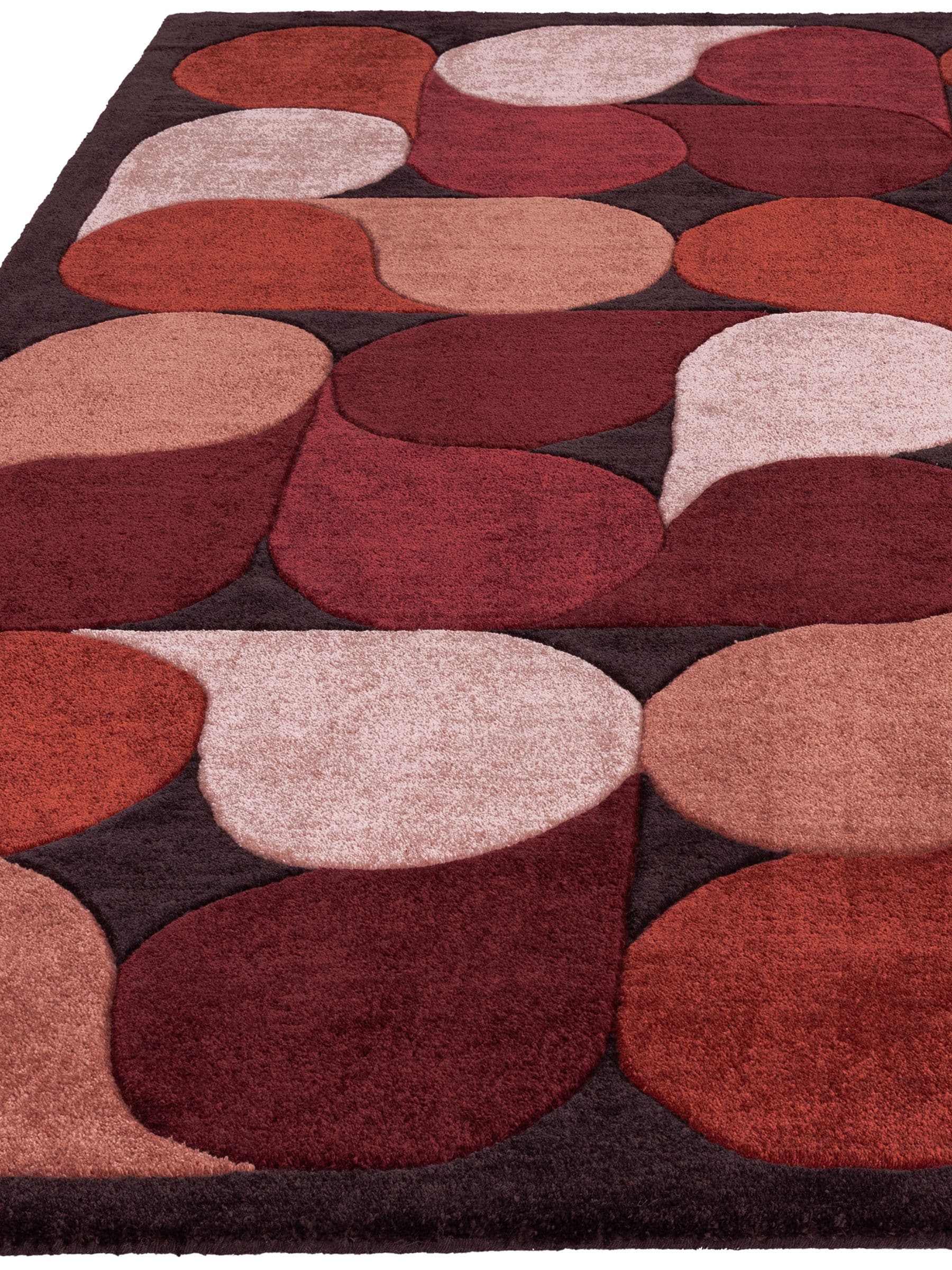 Asiatic Rugs Red Romy Jive rug hand tufted polyester, imported from the UK