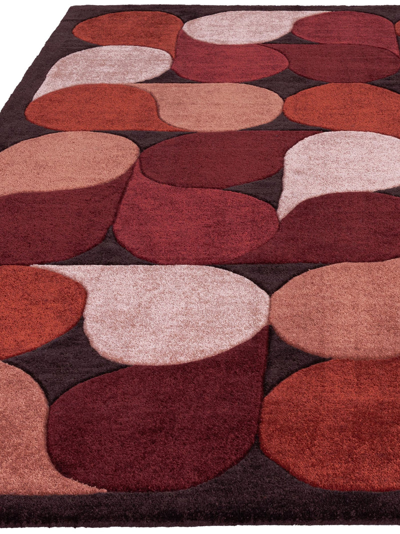 Asiatic Rugs Red Romy Jive rug hand tufted polyester, imported from the UK