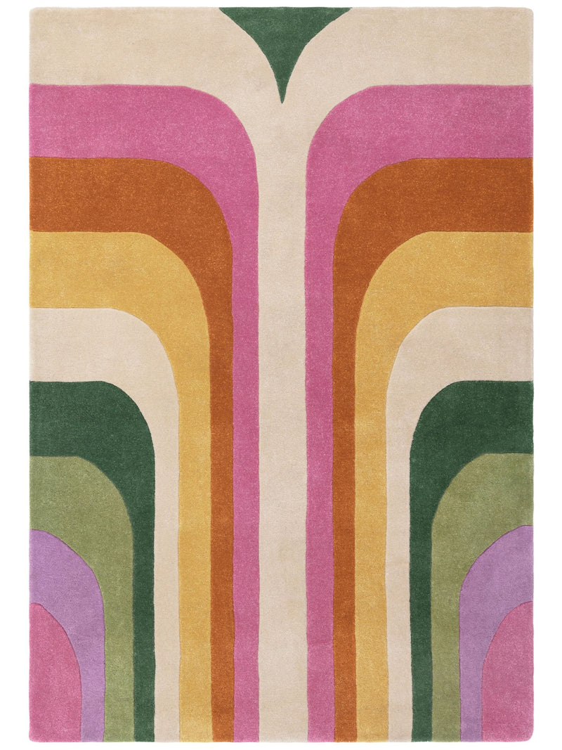 Asiatic Rugs pink Romy retro rug, imported from the UK