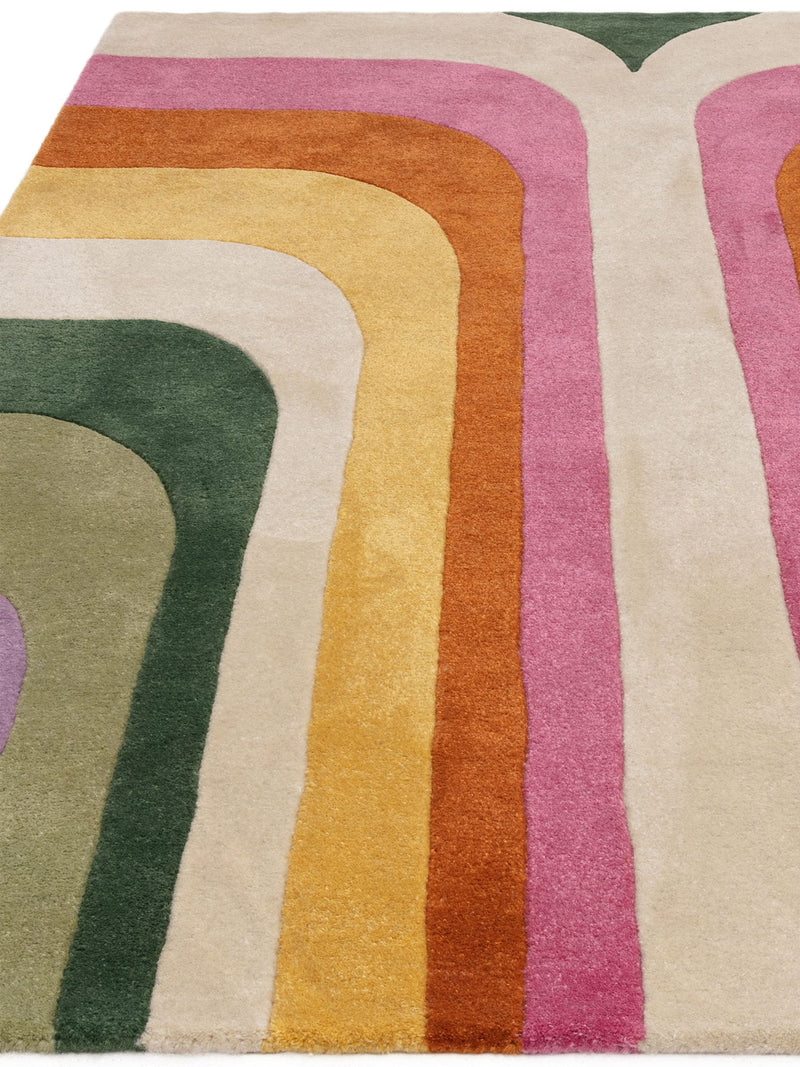 Asiatic Rugs pink Romy retro rug, imported from the UK