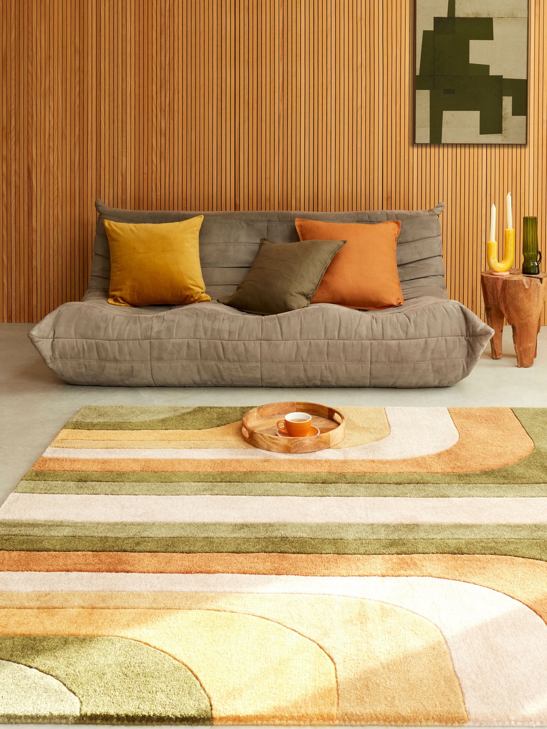 Asiatic Rugs green Romy retro rug - British product