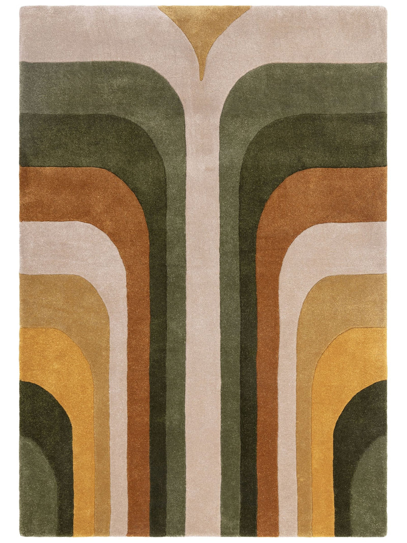 Asiatic Rugs green Romy retro rug - British product