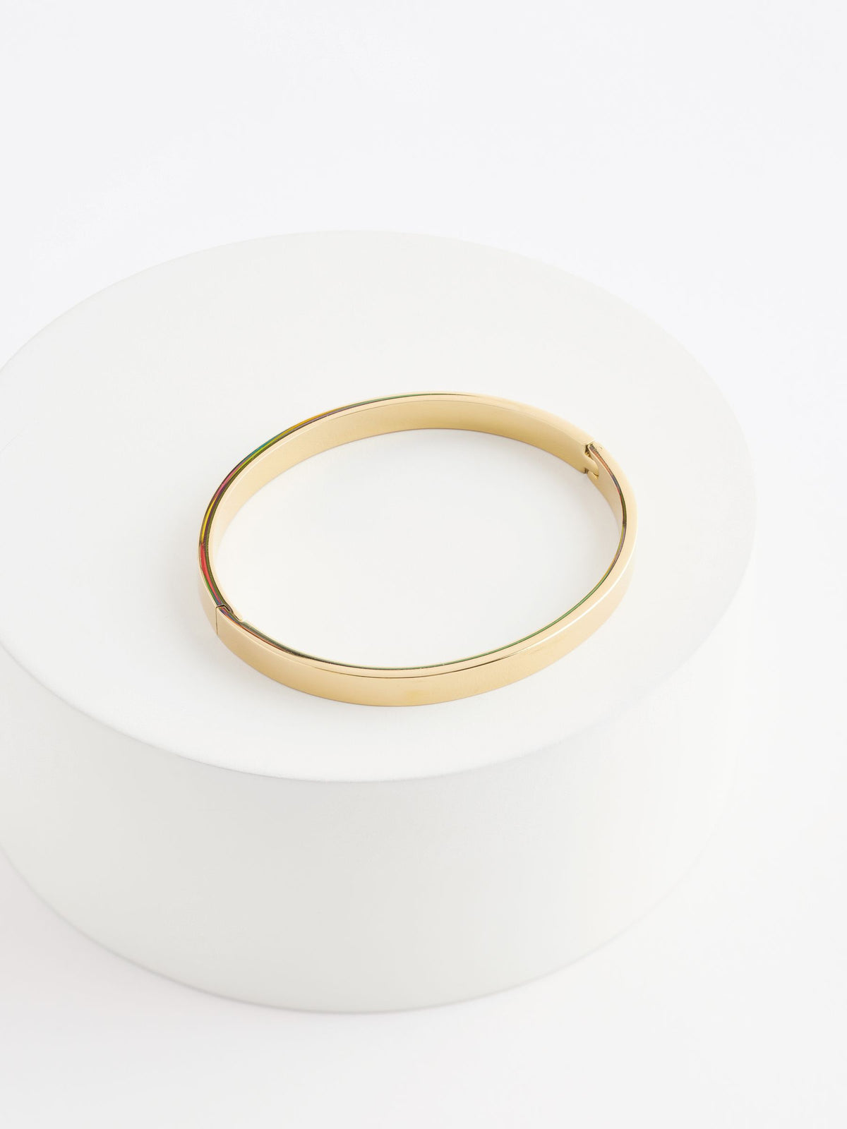 Silver Tone Waterproof Stainless Steel Bangle
