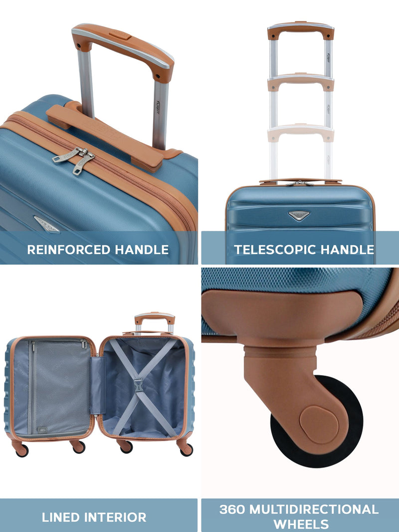 Flight Knight blue underseat carry on luggage (British brand)