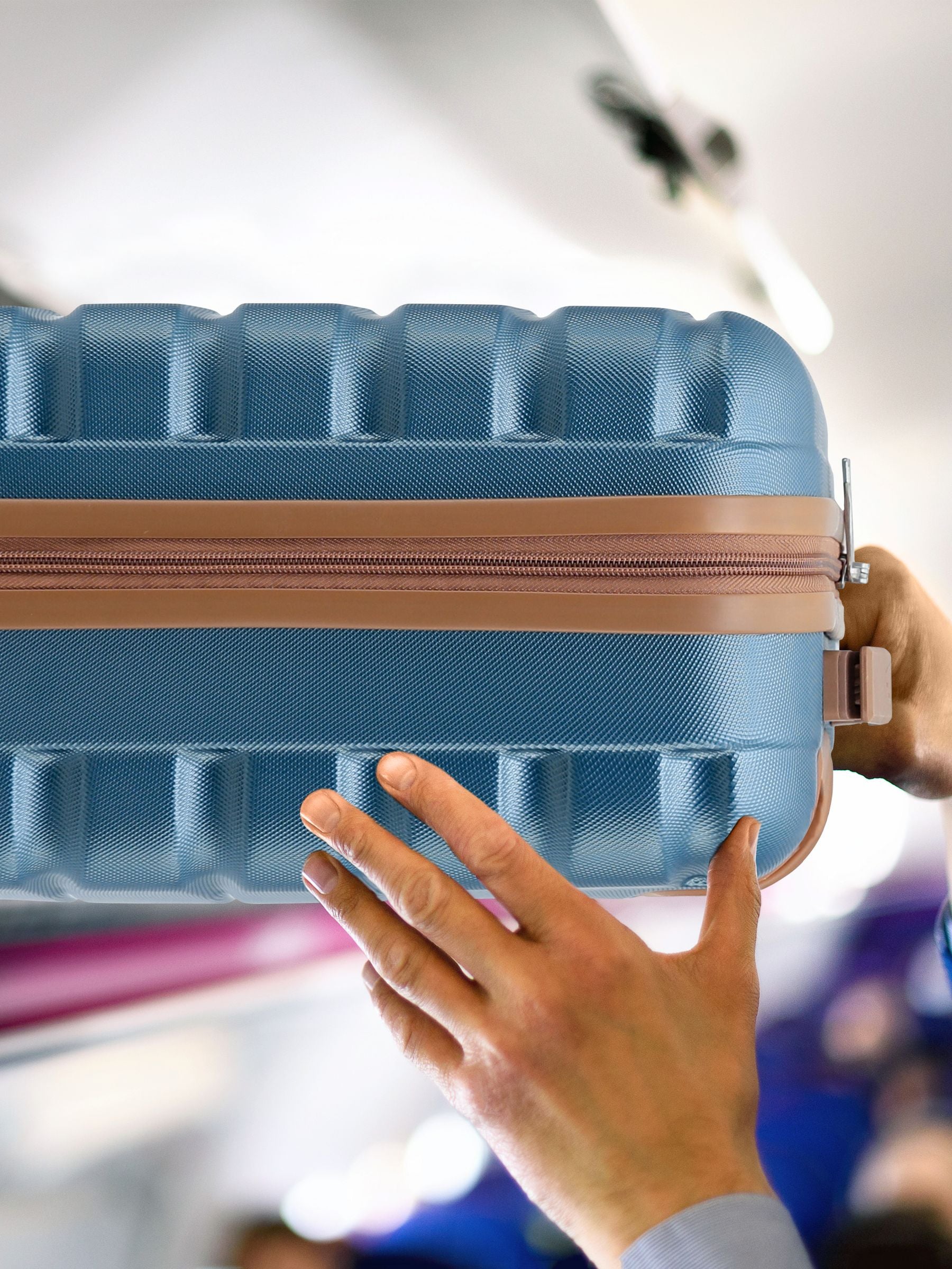 Flight Knight blue underseat carry on luggage (British brand)