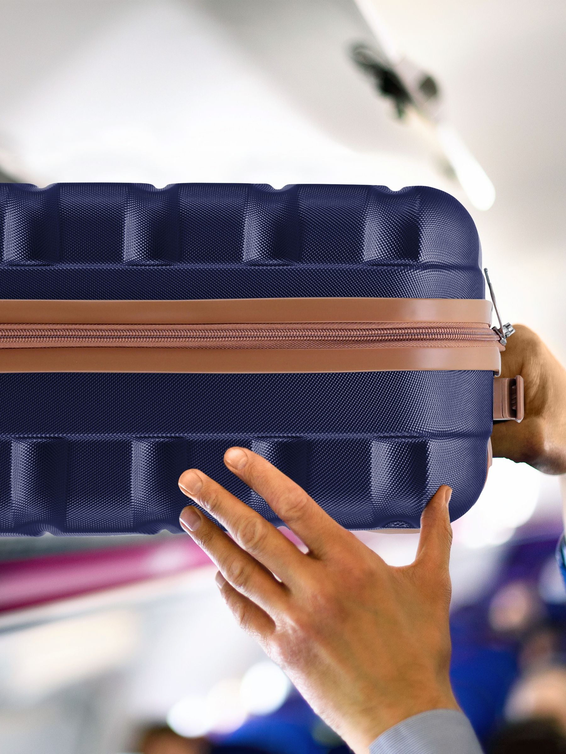 Flight Knight blue cabin suitcase 55x35x20 cm, UK version