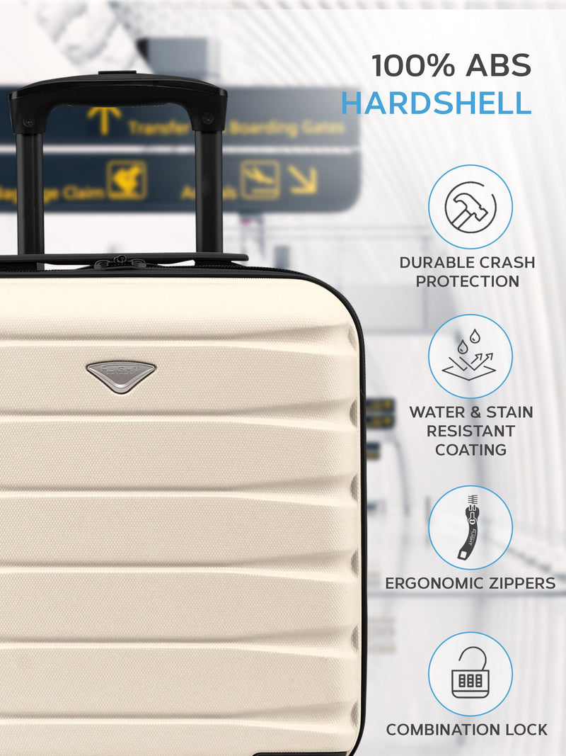 Flight Knight cream underseat cabin bag 45cm - British product