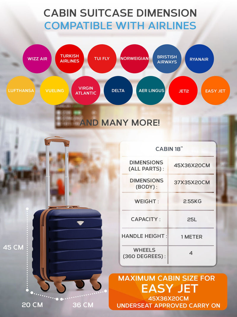Flight Knight Blue underseat cabin carry on luggage (British brand)